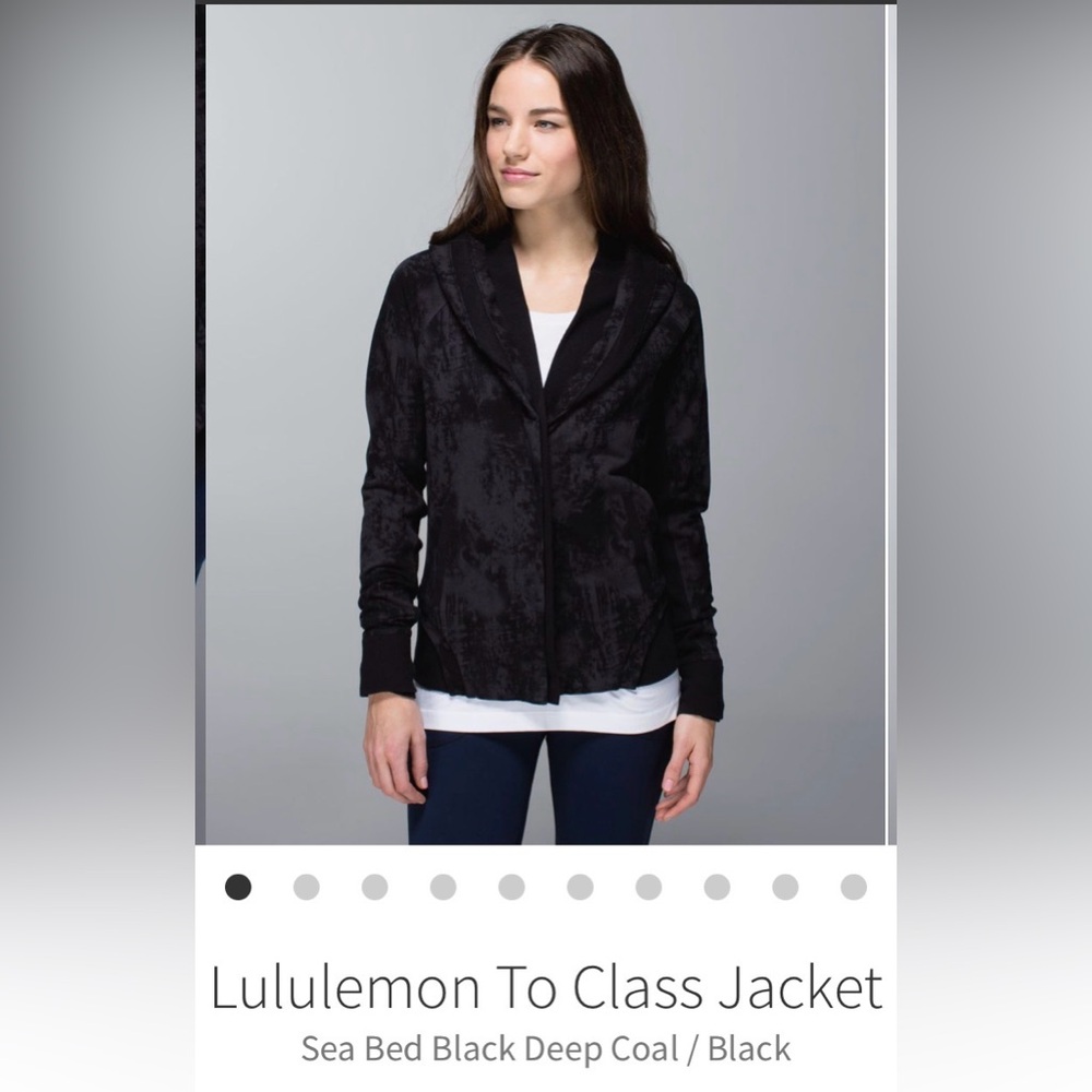 lululemon athletica to class sea bed black jacket